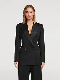 Wool Double-Breasted Tuxedo Jacket
