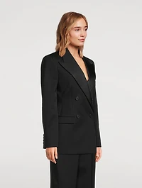 Wool Double-Breasted Tuxedo Jacket