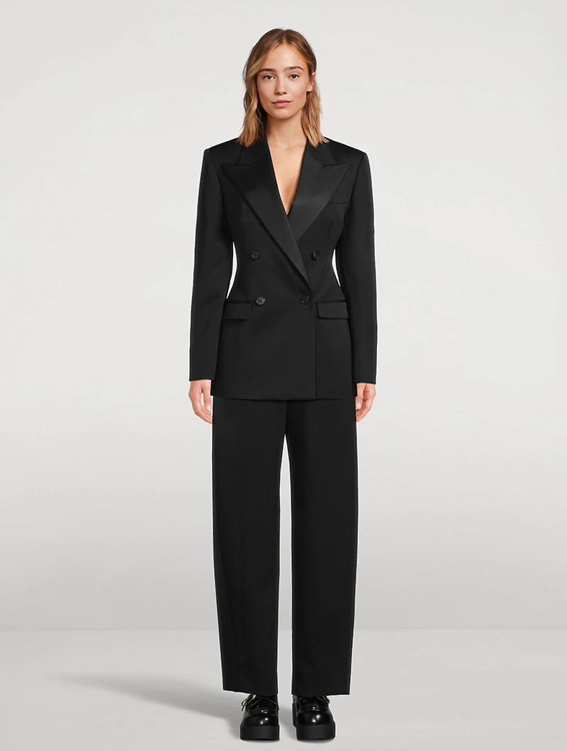 Wool Double-Breasted Tuxedo Jacket