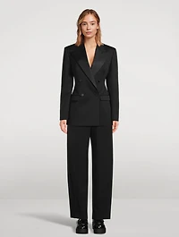 Wool Double-Breasted Tuxedo Jacket