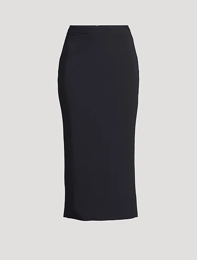 Kick-Flare Midi Skirt