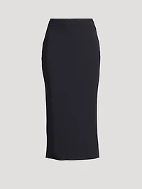 Kick-Flare Midi Skirt