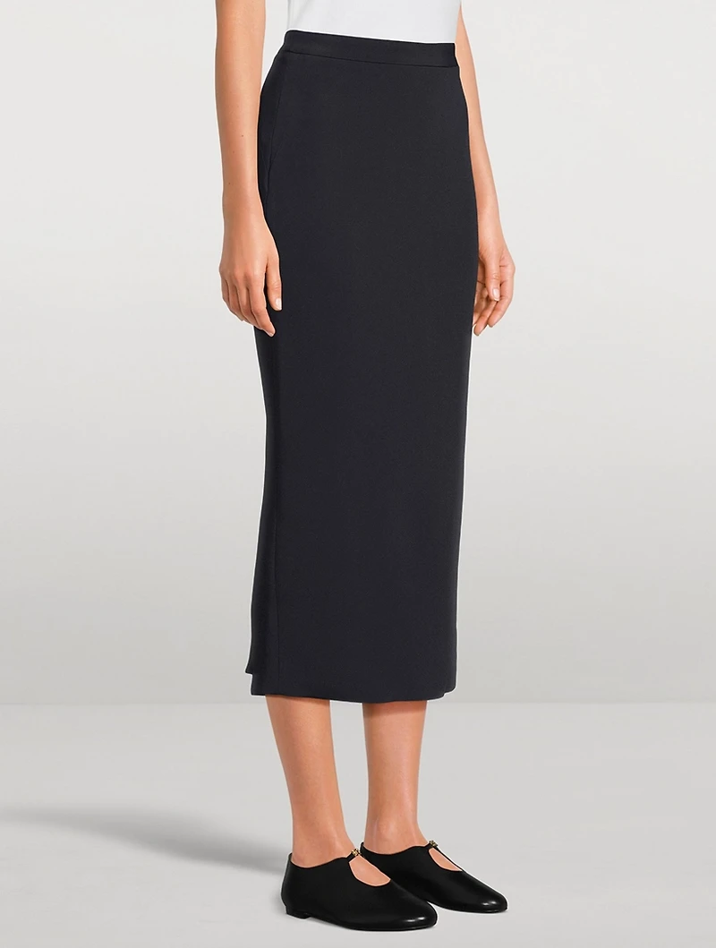 Kick-Flare Midi Skirt