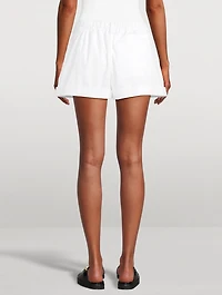 Pleated Poplin Shorts