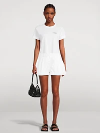 Pleated Poplin Shorts