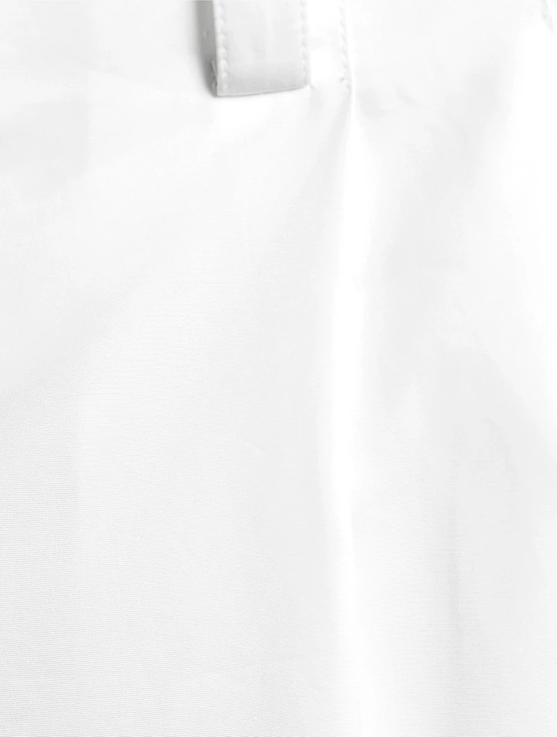 Pleated Poplin Shorts