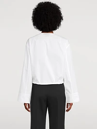 Drawstring Poplin Shirt