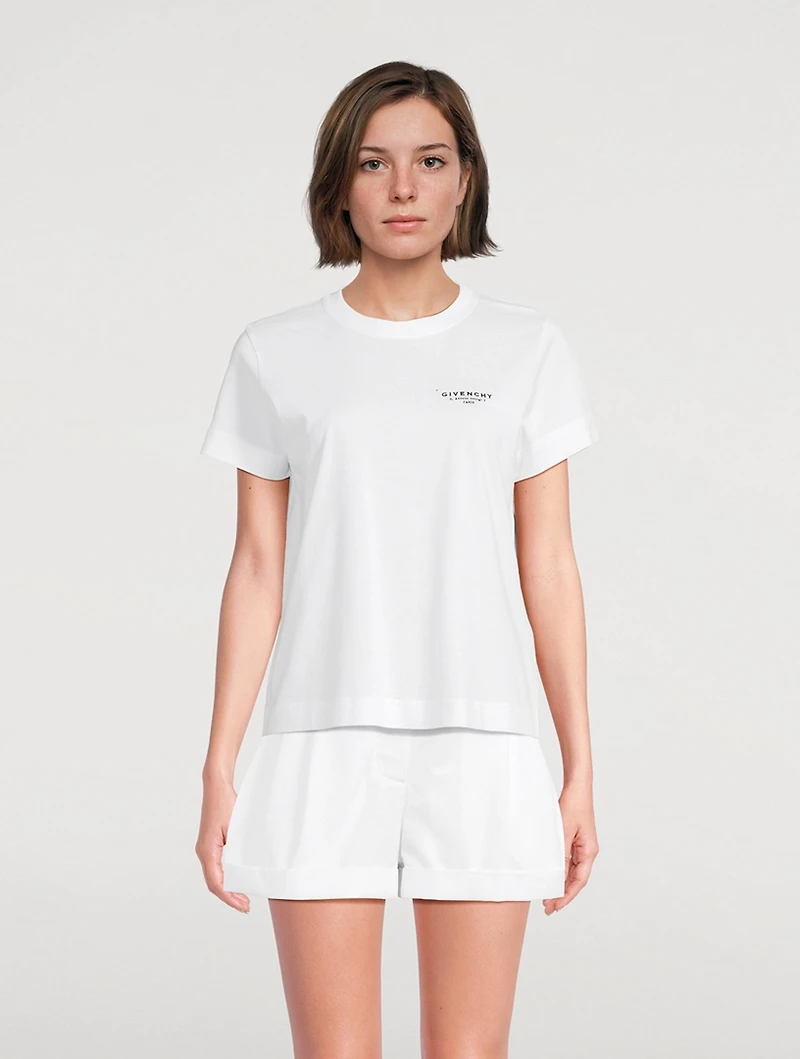 Cotton T-Shirt Archive Print