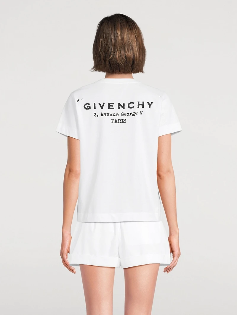 Cotton T-Shirt Archive Print