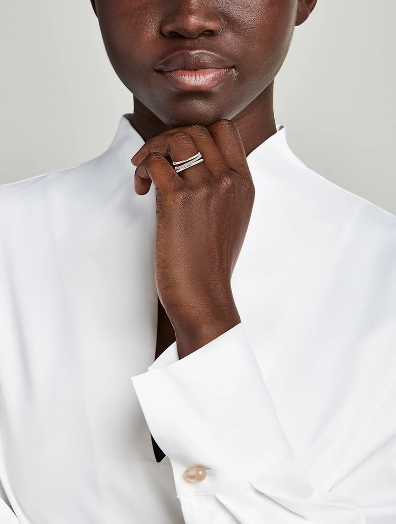 Sonny Silver Ring With Diamonds