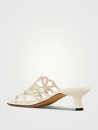 Loewe x Paula's Ibiza Petal Anagram Leather Mules