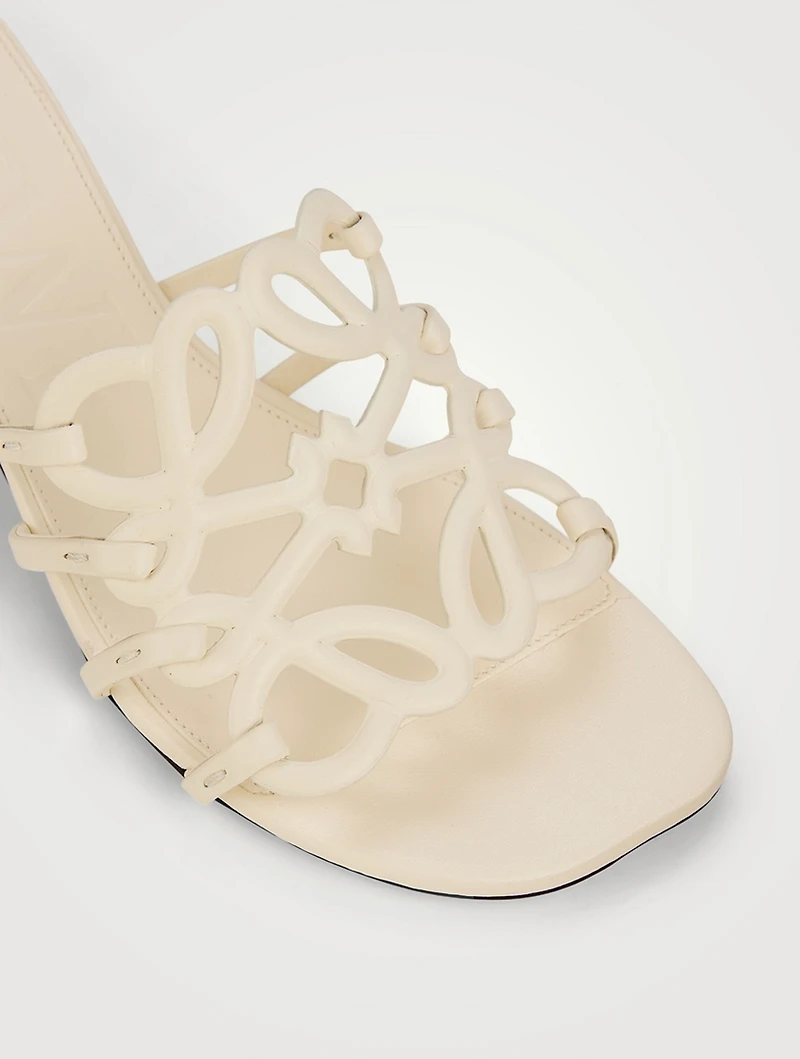 Loewe x Paula's Ibiza Petal Anagram Leather Mules