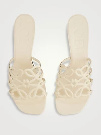 Loewe x Paula's Ibiza Petal Anagram Leather Mules