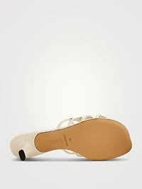 Loewe x Paula's Ibiza Petal Anagram Leather Mules