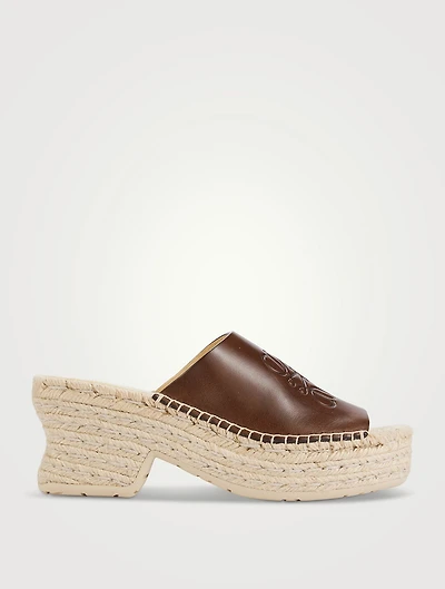 Loewe x Paula's Ibiza Petal Leather Espadrille Mules