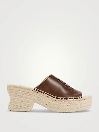 Loewe x Paula's Ibiza Petal Leather Espadrille Mules