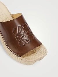 Loewe x Paula's Ibiza Petal Leather Espadrille Mules