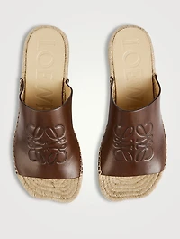 Loewe x Paula's Ibiza Petal Leather Espadrille Mules