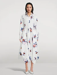 Poplin Shirt Dress Floral Print