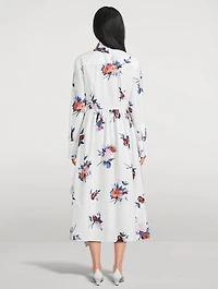 Poplin Shirt Dress Floral Print