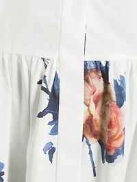 Poplin Shirt Dress Floral Print