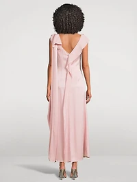 Ruffled Satin Dress