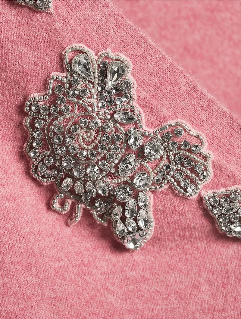 Embellished Cropped Cardigan