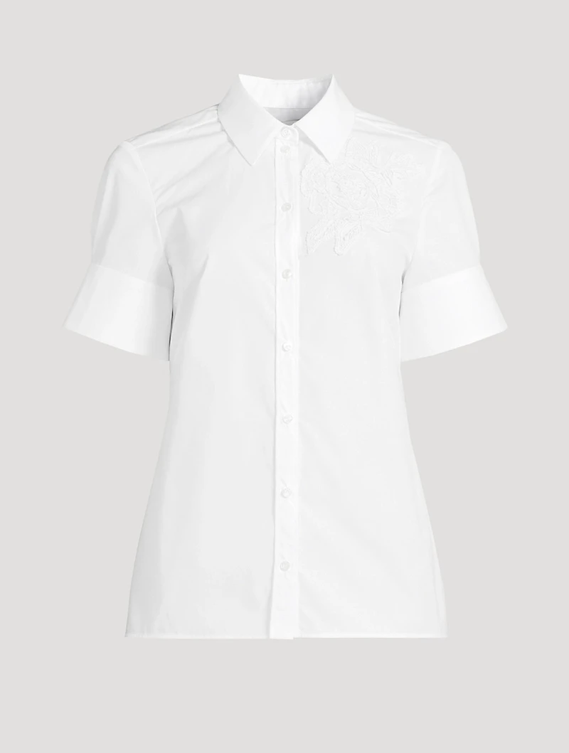 Embroidered Poplin Shirt