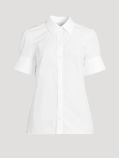 Embroidered Poplin Shirt