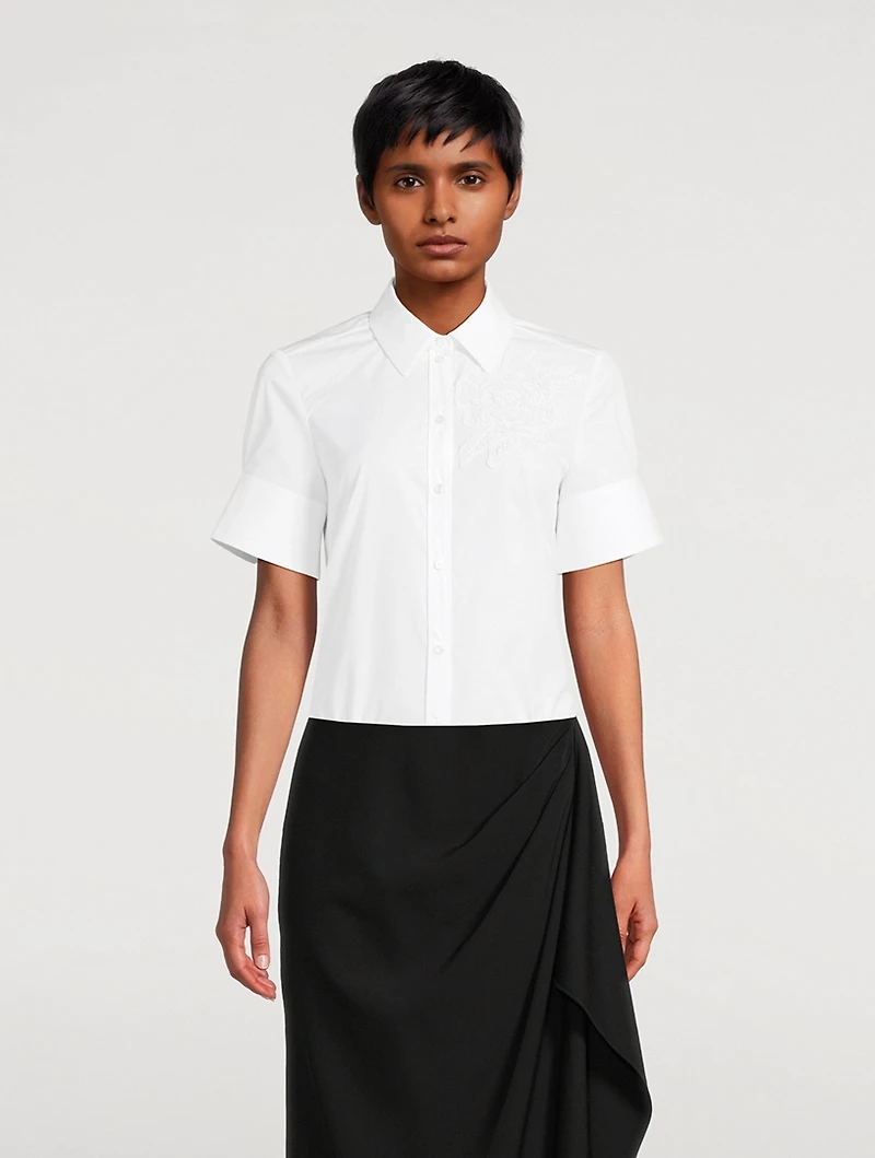 Embroidered Poplin Shirt