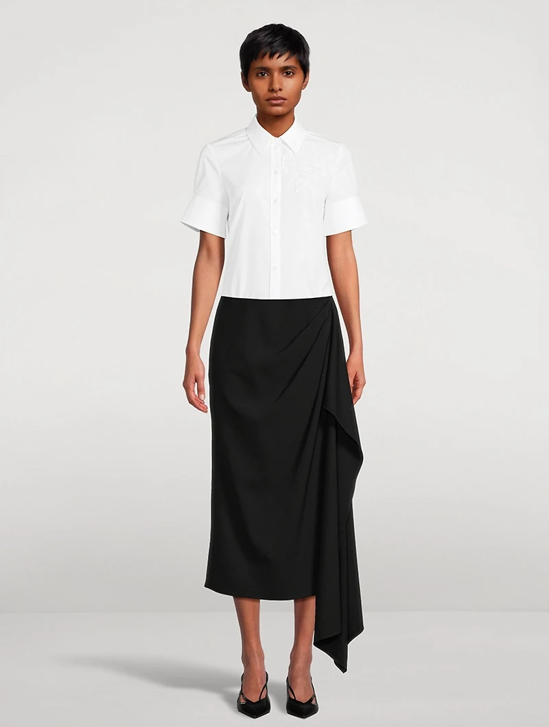 Embroidered Poplin Shirt