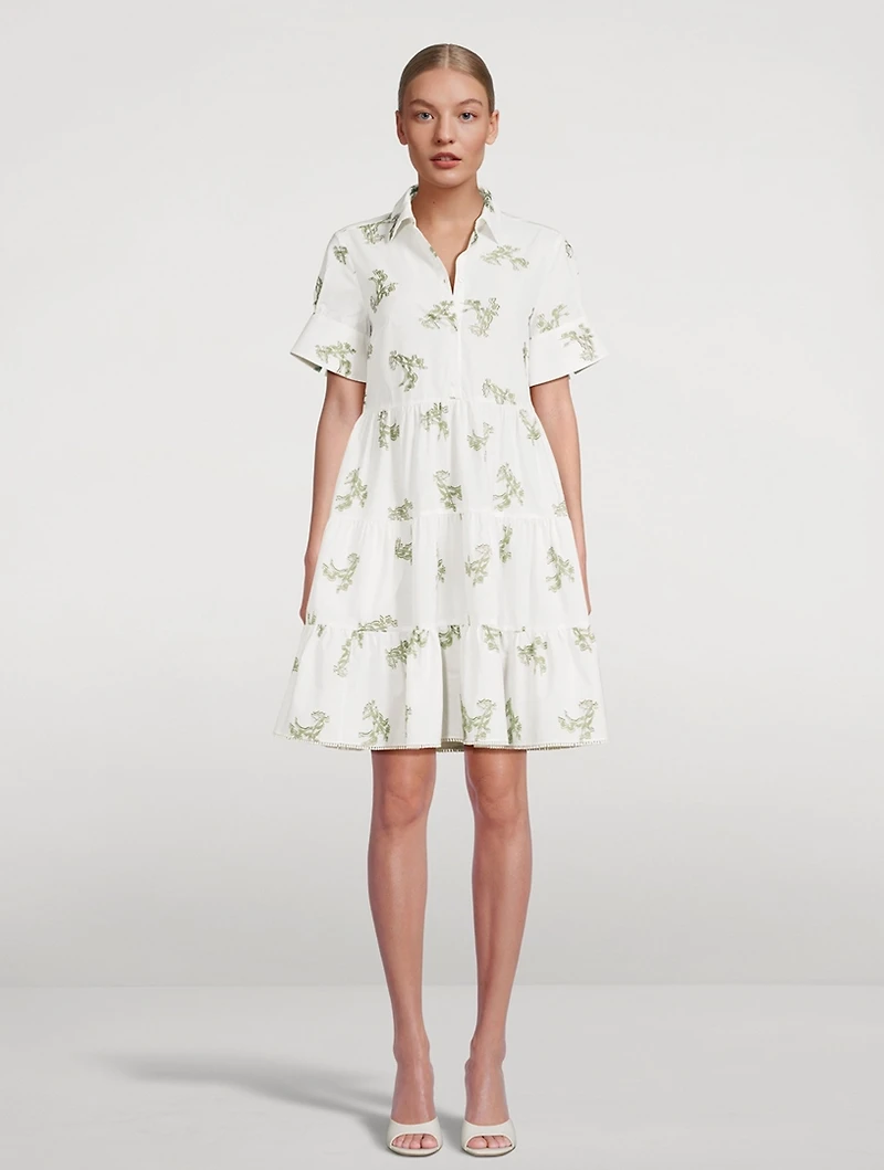 Poplin Shirt Dress Floral Print