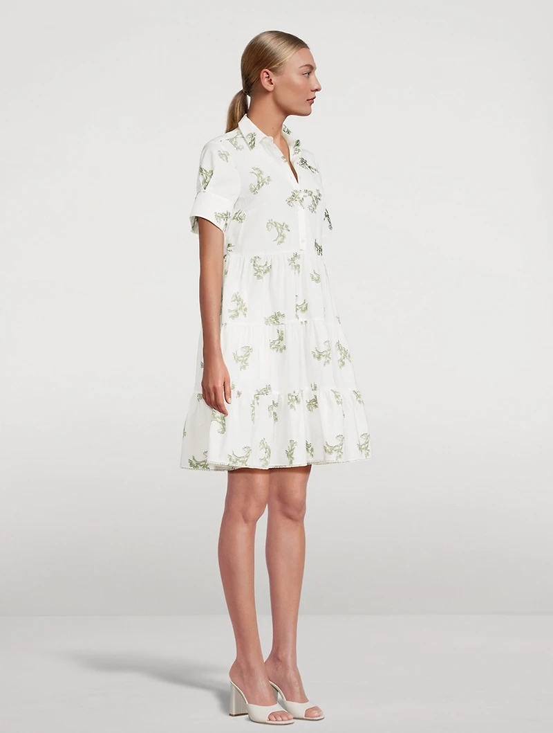 Poplin Shirt Dress Floral Print