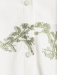 Poplin Shirt Dress Floral Print
