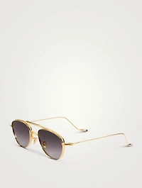 Flynn Round Aviator Sunglasses