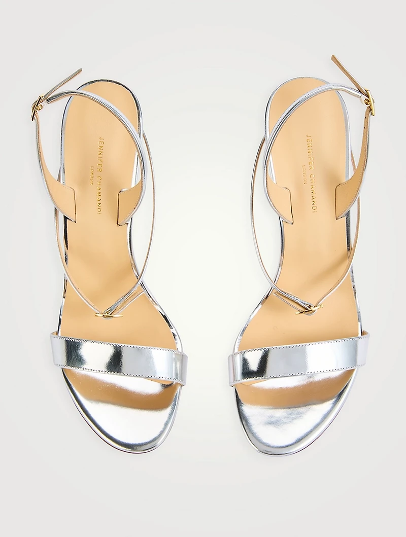 Tommaso Metallic Leather Sandals