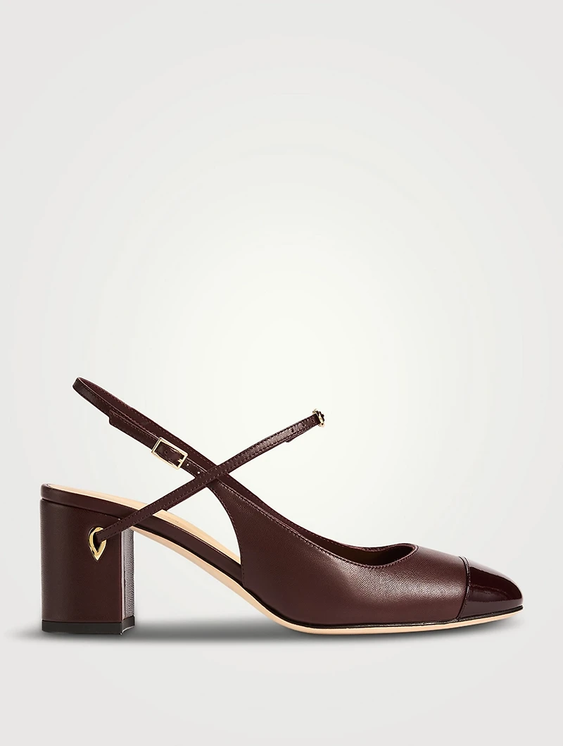 Mattia Leather Slingback Pumps