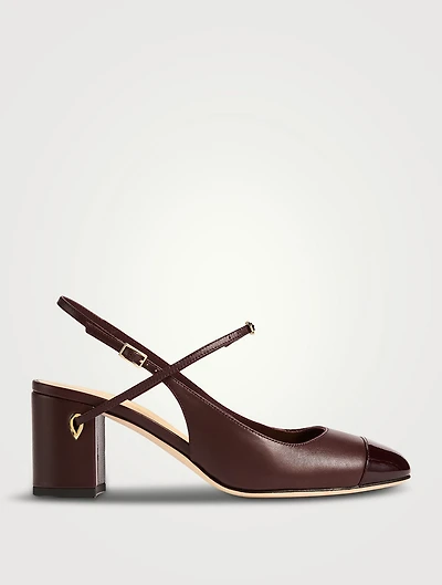 Mattia Leather Slingback Pumps