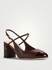 Mattia Leather Slingback Pumps