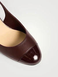 Mattia Leather Slingback Pumps
