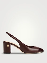 Mattia Leather Slingback Pumps