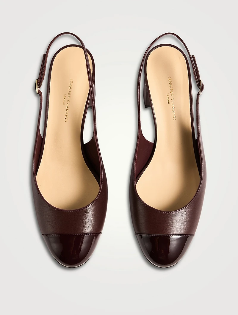Mattia Leather Slingback Pumps