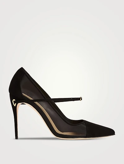 Lorenzo Mesh And Suede Pumps