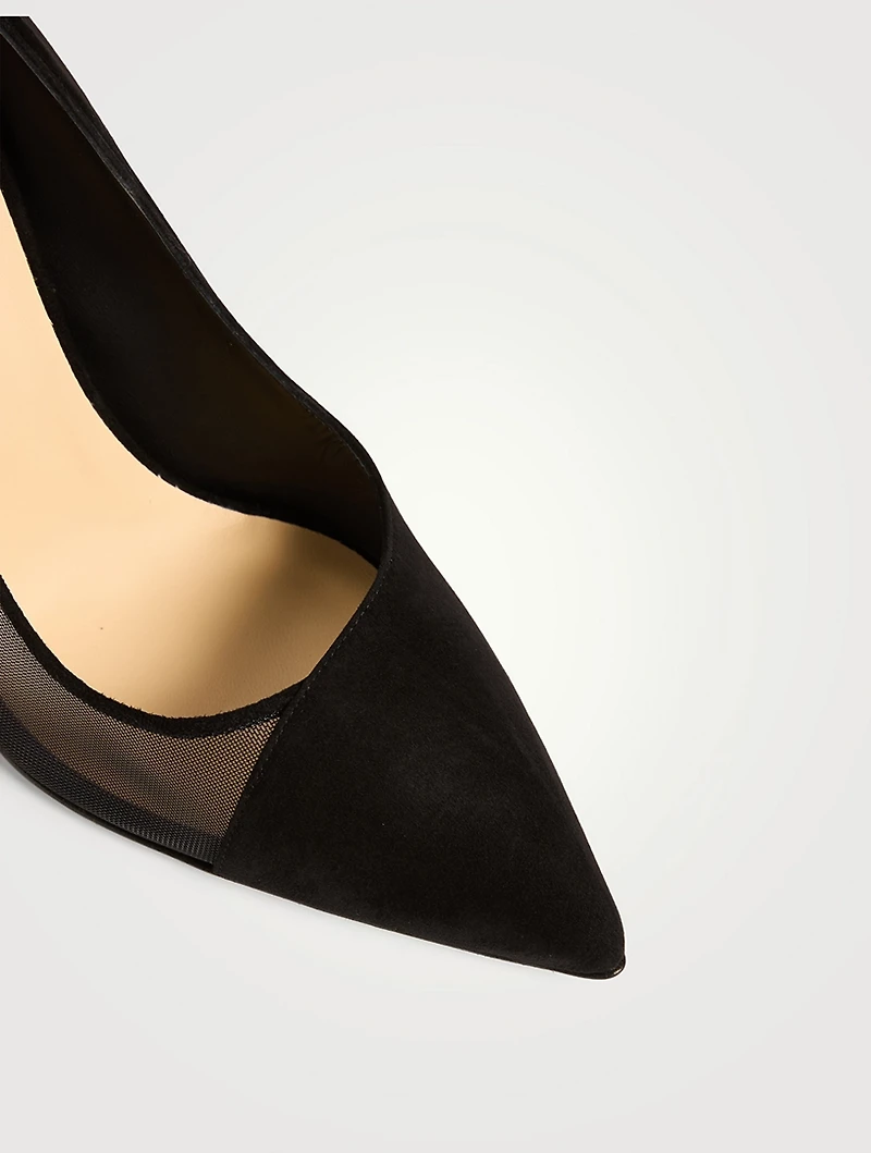 Lorenzo Mesh And Suede Pumps