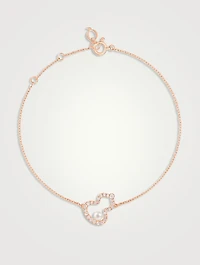 Petite Wulu 18K Rose Gold Bracelet With Akoya Pearl And Diamonds