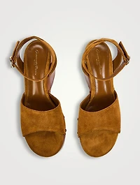 Suede Platform Wedge Sandals