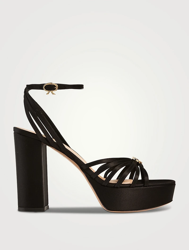 Rita Satin Platform Sandals