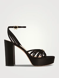 Rita Satin Platform Sandals