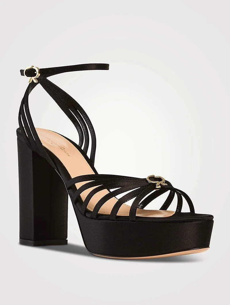 Rita Satin Platform Sandals