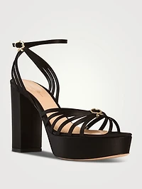 Rita Satin Platform Sandals